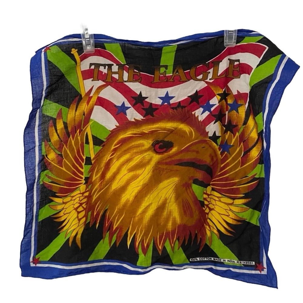 The Eagle Cotton Vibrant Graphic Square Bandana